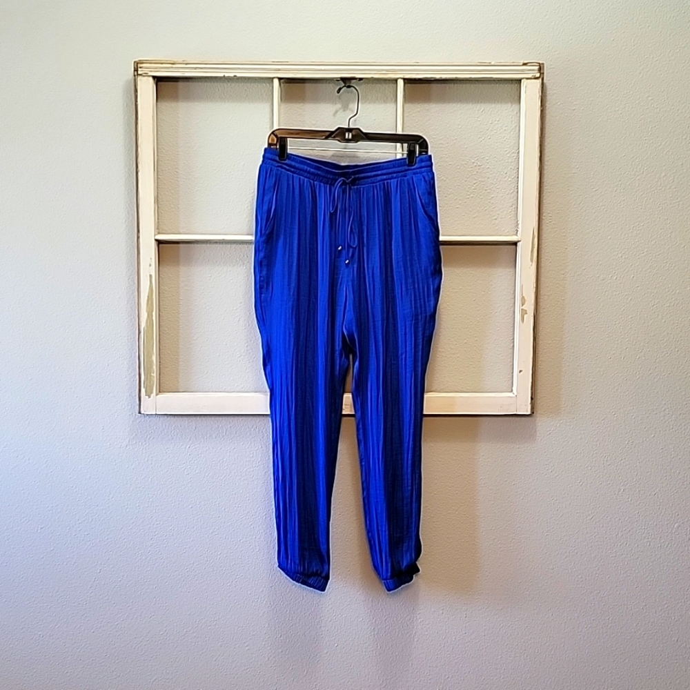Show me your 80s - Deja Vu Royal Blue Jogger Pant - Size Large